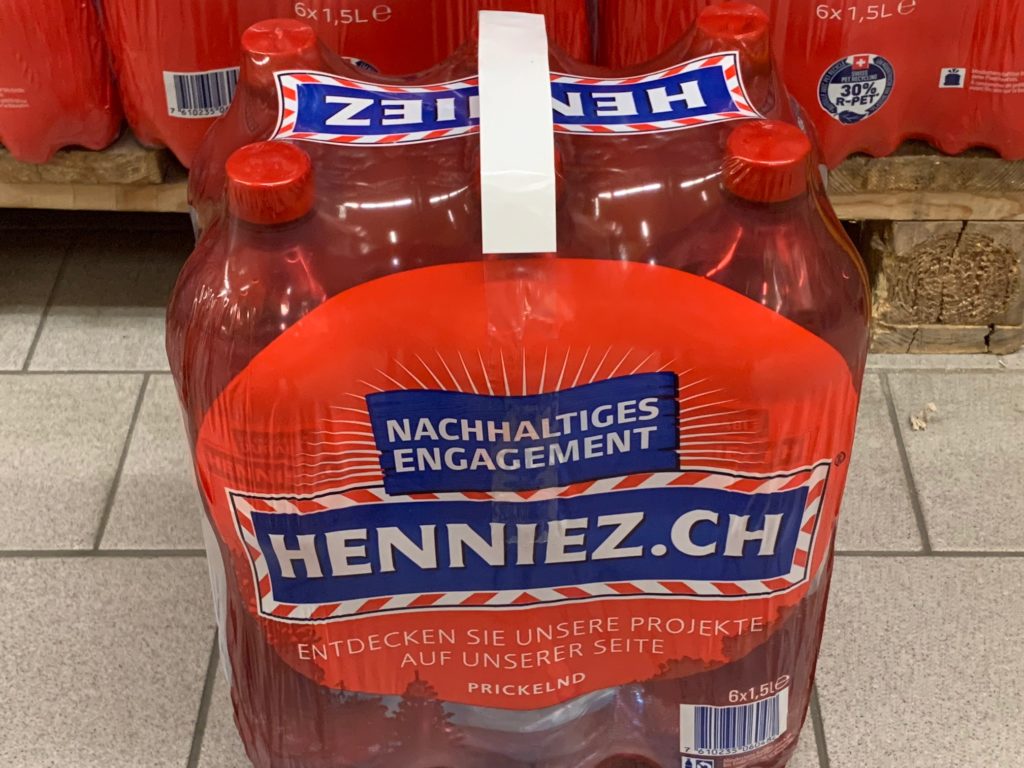 Henniez Mineralwasser in der Harasse