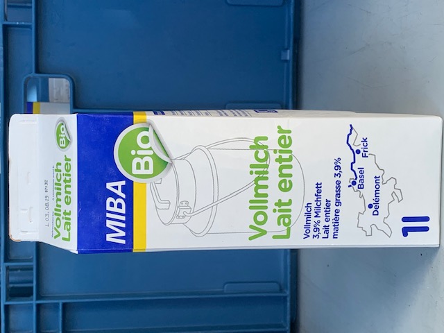 MIBA Bio Vollmilch in der Kartonpackung